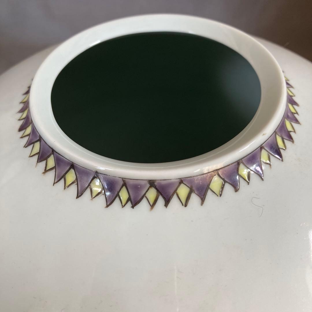 【小野祥瓷】日本の名窯　日本工芸会正会員　琥山窯　小野祥瓷作　色絵露草文　壷