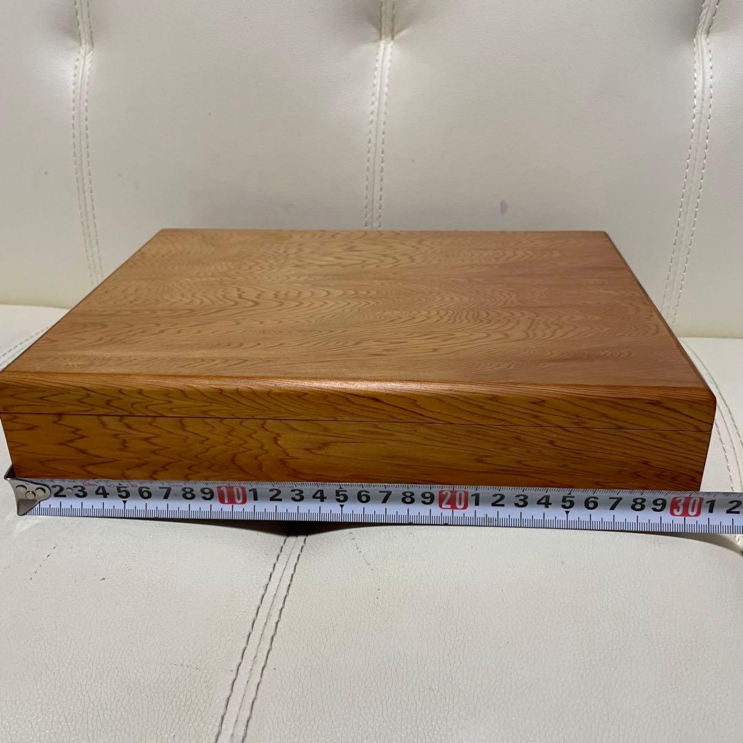 屋久杉工芸 書道具 硯箱 文箱 筆箱 木箱 千年の齢 二段