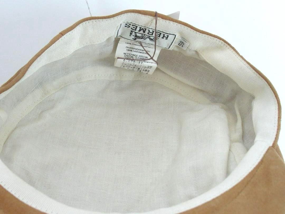 エルメス HERMES シェーヴルレザー キャスケット ナチュラル ハンチング