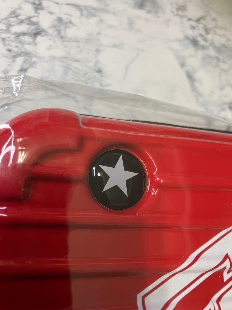 【新品未開封】E.YAZAWA 矢沢永吉　ハードトラベルポーチ　定番ロゴ　レッド