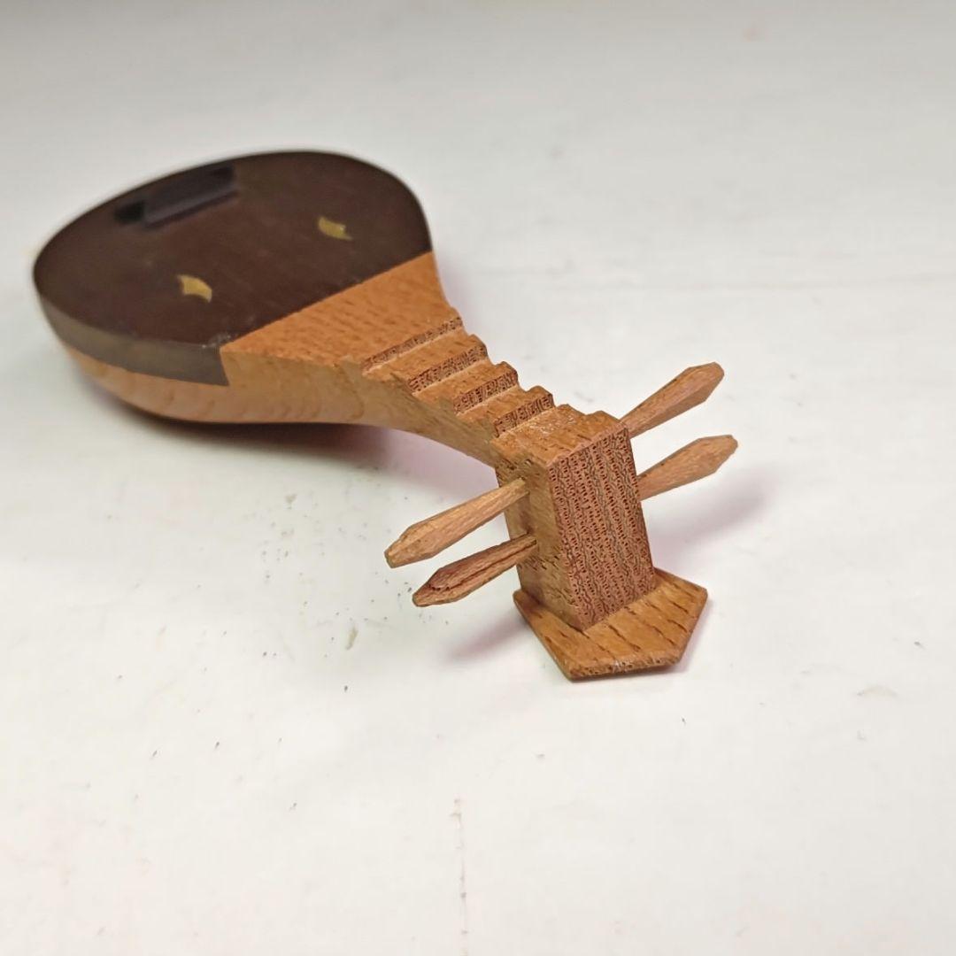 イ997 香合『山中塗工房』『木製　淡々斎好写　琵琶香合　共箱』茶道具