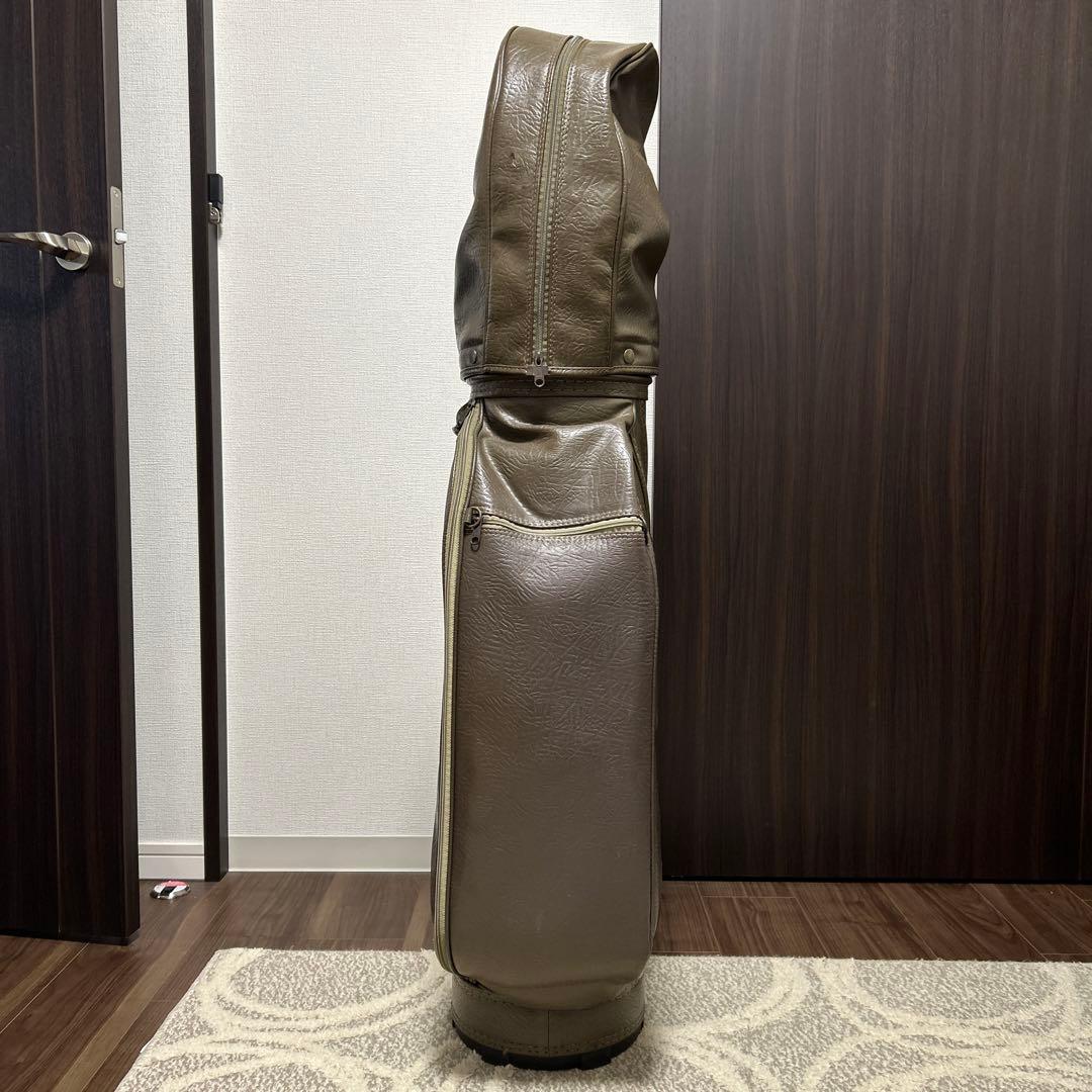 【希少品】廃番 WILLE WOOD ブラウン 合成皮革 ロングキャディバッグ