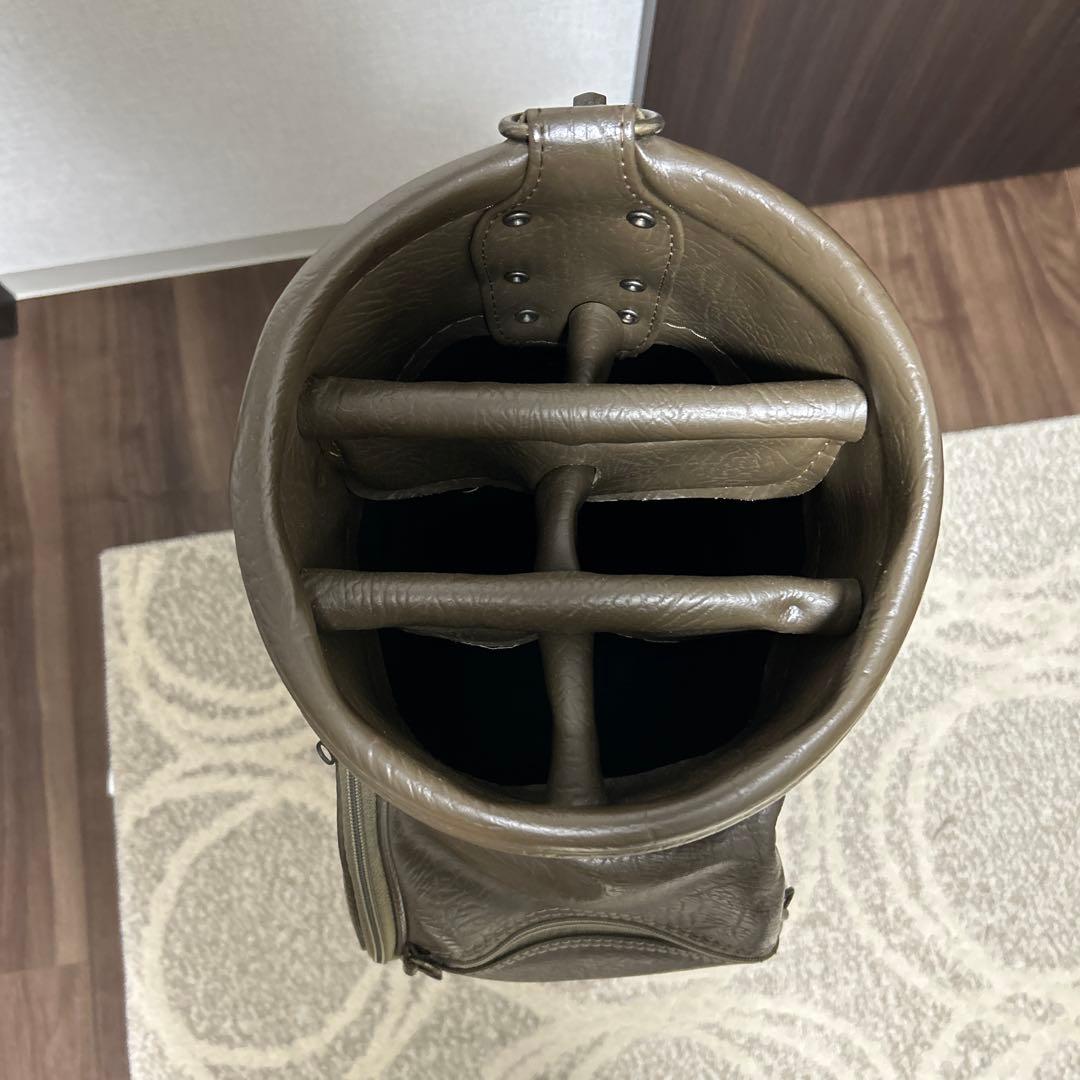 【希少品】廃番 WILLE WOOD ブラウン 合成皮革 ロングキャディバッグ