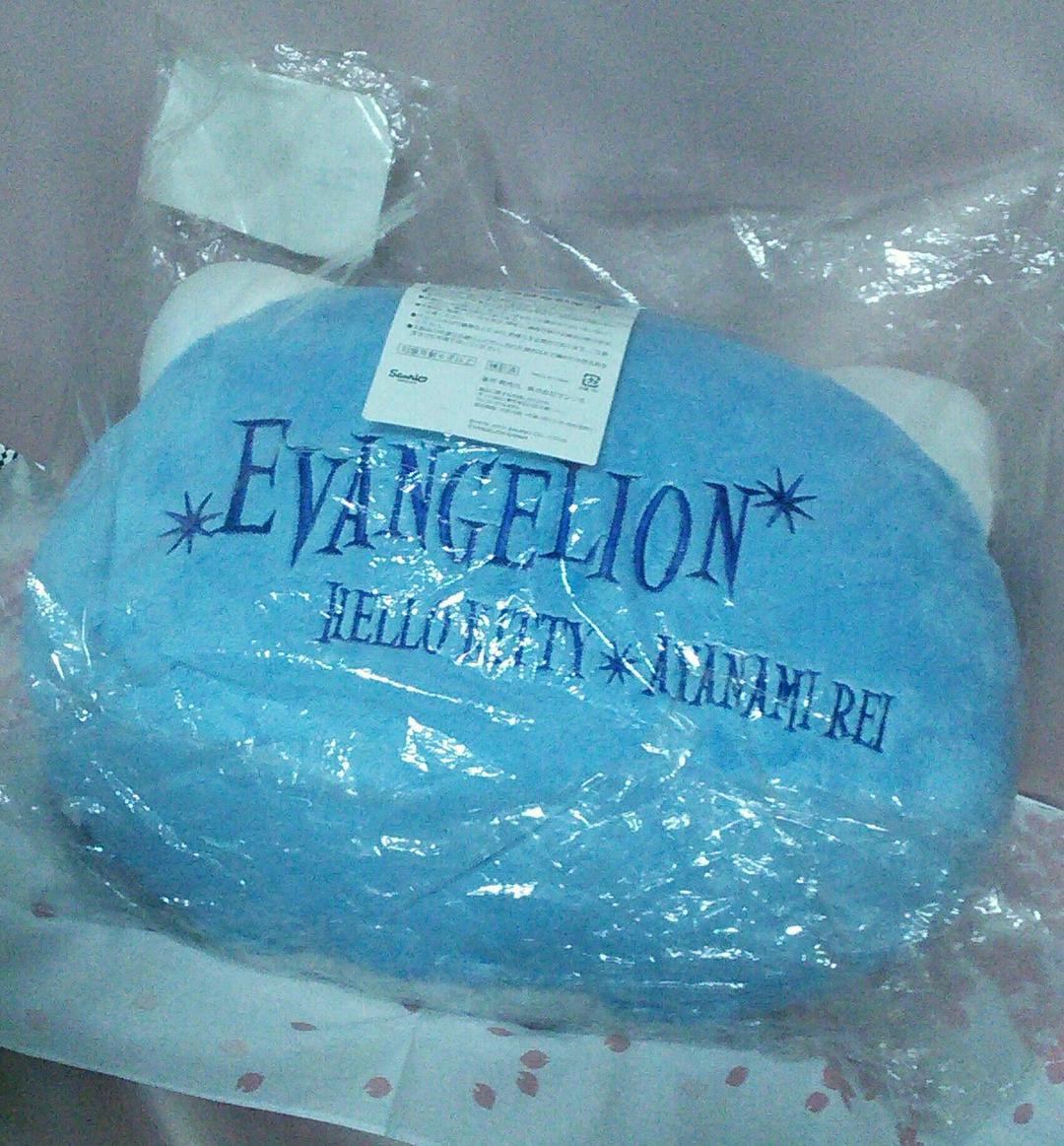 当たりくじチャレンジ賞　フェイスクッション　綾波レイ キティVer