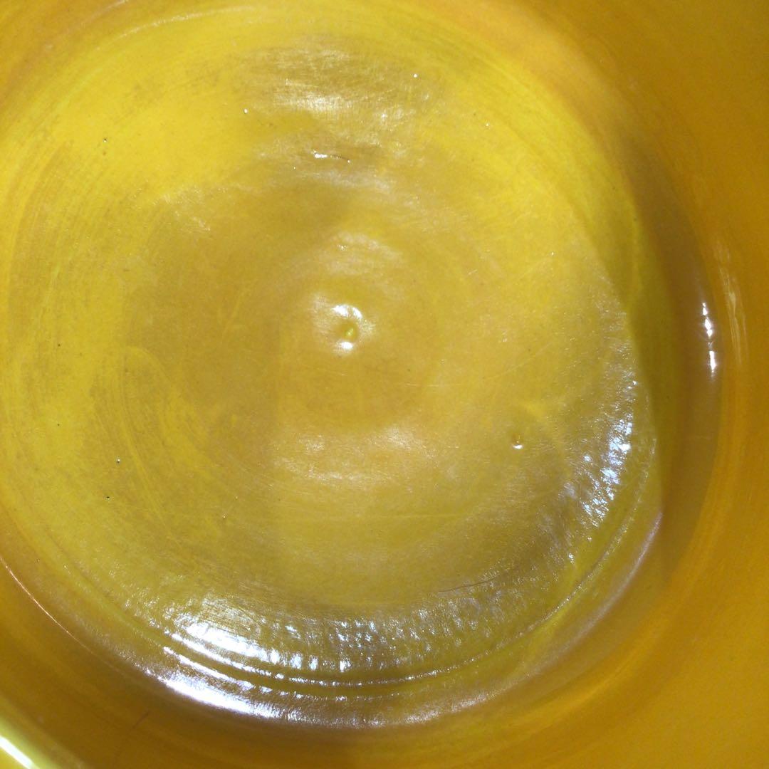 Ｐ８１　皆具　『翠嵐窯　宝泉造』『黄交趾』『間取三聖花文』　共箱　茶道具