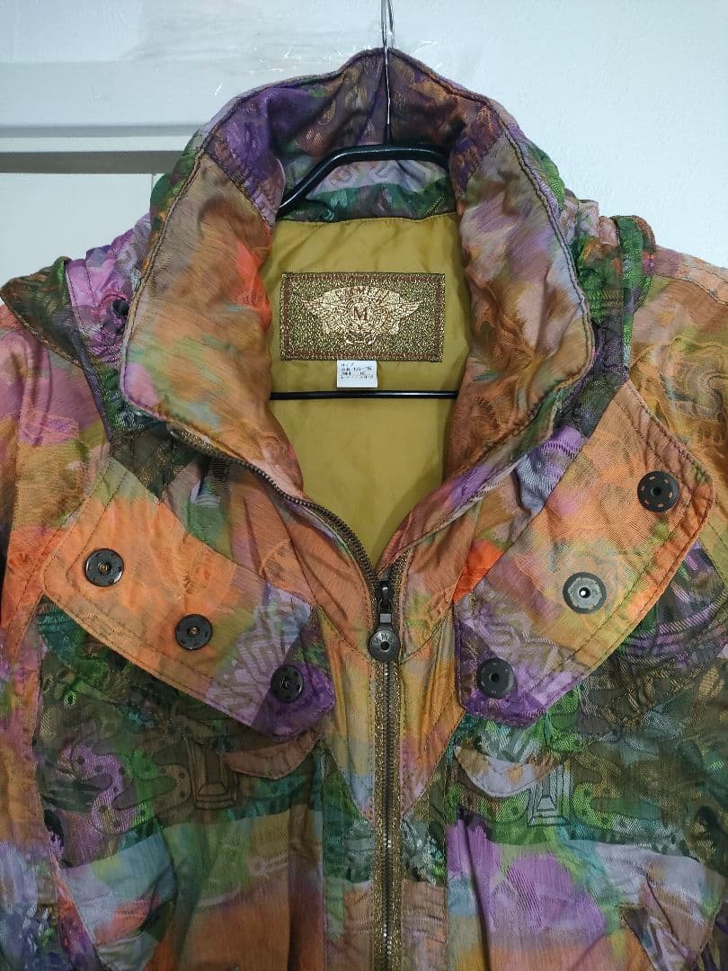 希少8090sレトロアーカイブ✦EMMEGIエンメジ　パッチワークアートブルゾン