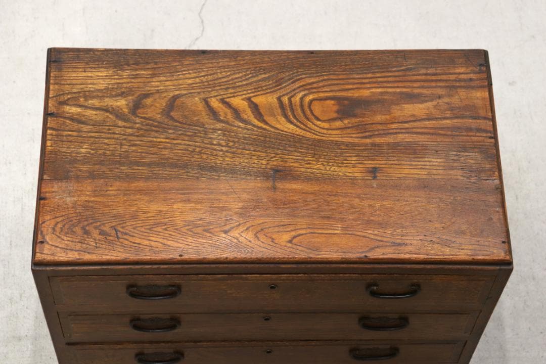 レトロ 無垢材 引き出し4杯 小引き出し レターケース 収納 キャビネット