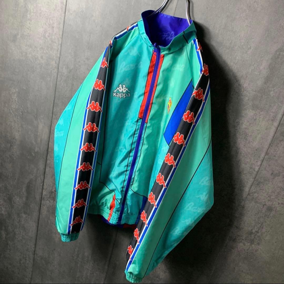 【激レア】 カッパ 古着 バルセロナ 96年 ナイロンジャケット ★リバーシブル