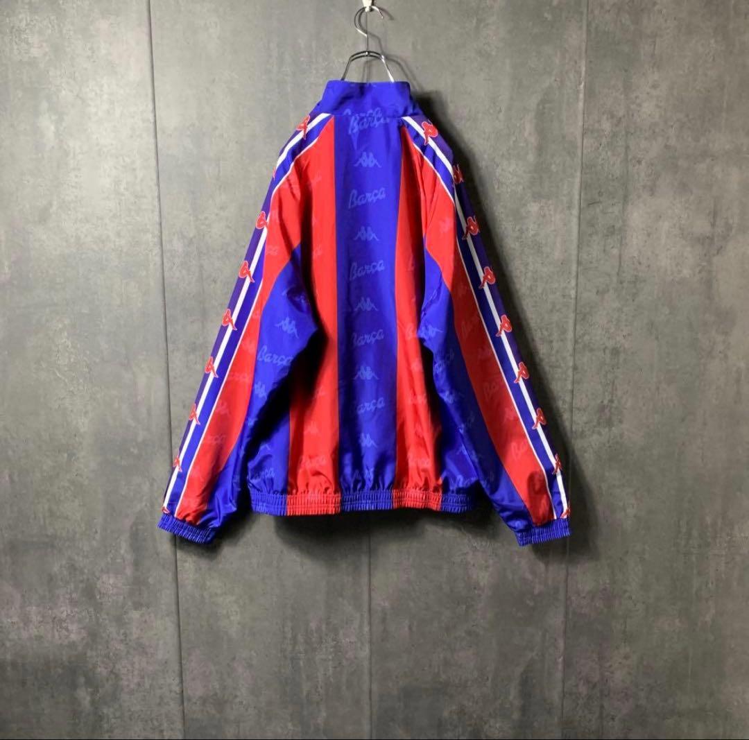 【激レア】 カッパ 古着 バルセロナ 96年 ナイロンジャケット ★リバーシブル