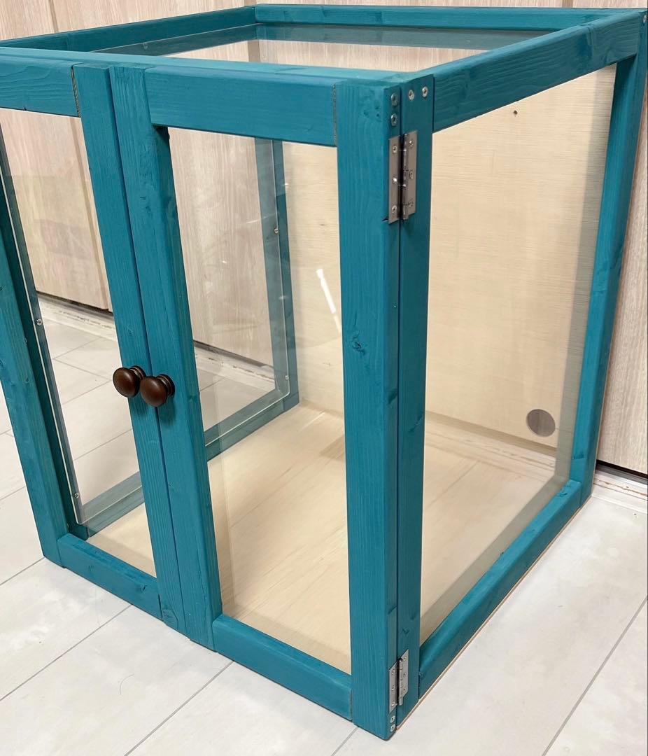 インコ　自作ケージ　アクリル　ケージカバー　グリーン　保温