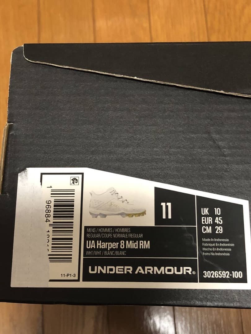 新品2025年USA国内限定アンダーアーマー野球ハーパー8Mid Rm29cm