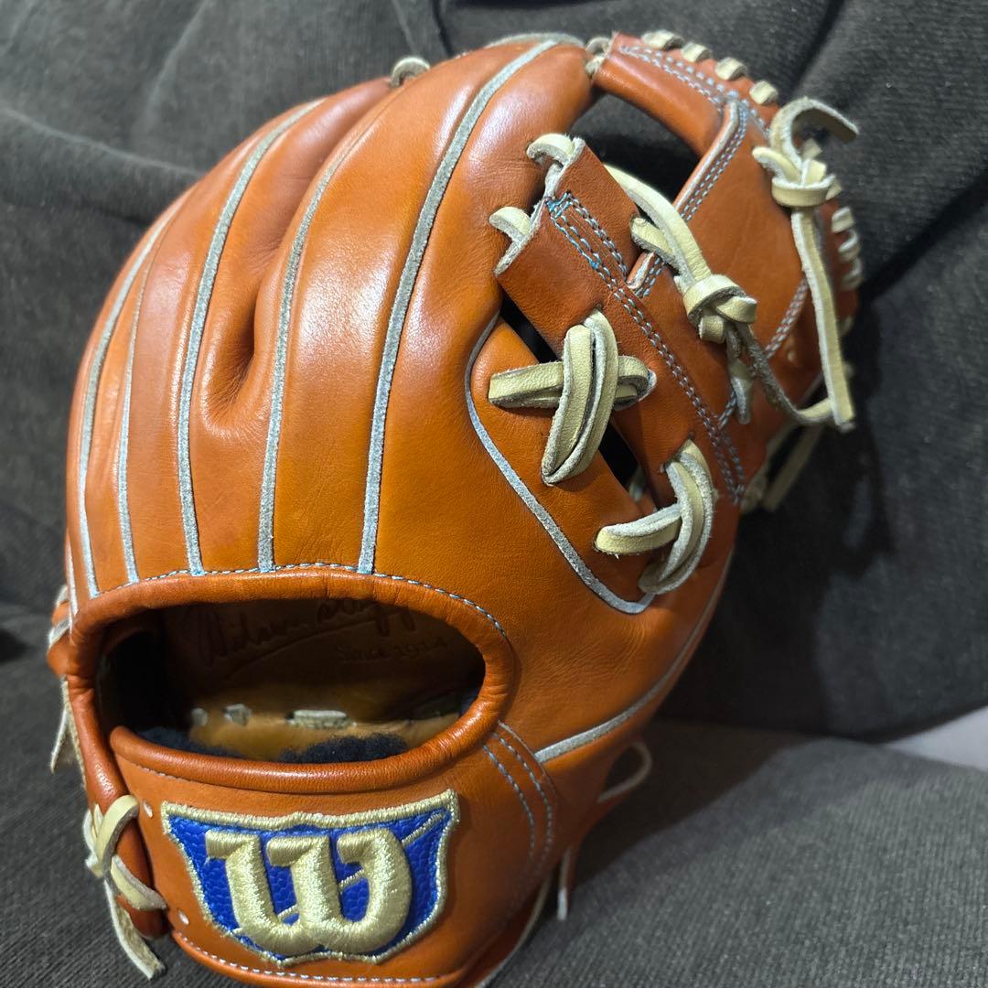 Wilson 硬式グローブ オレンジ色 日本製
