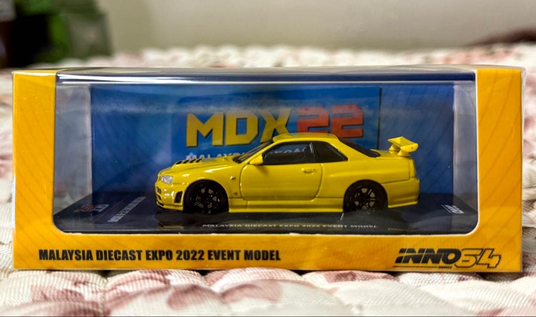 イノモデル 1/64 ニッサン 日産 GTR R34 マレーシア限定 黄色