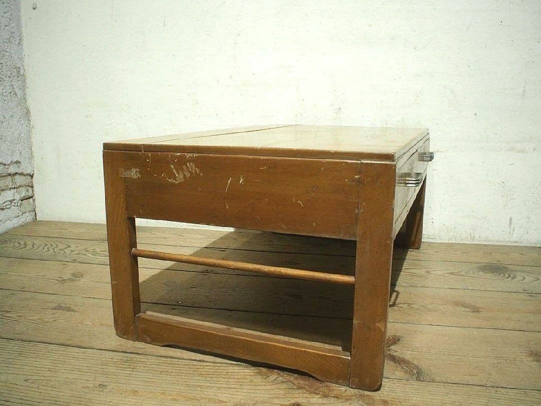 1281 ヴィンテージ　レトロな文机　ローテーブル　展示台　古家具　古道具　抽斗