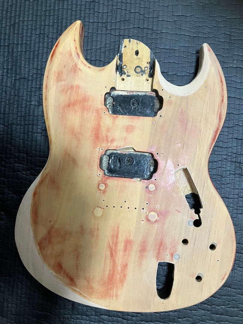 SGスタイル エレキギター メタリックグレー　ジャンク