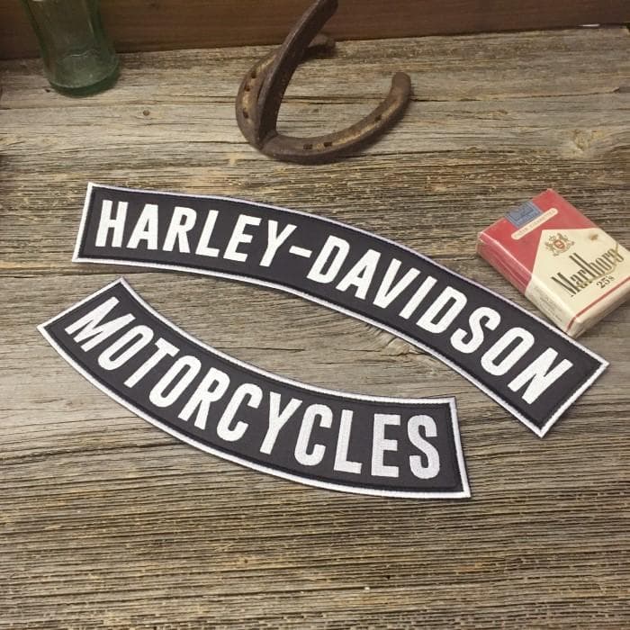 ハーレーワッペン 大きめ 3点セット ◆ 背中をカスタム ロゴパッチ CA101