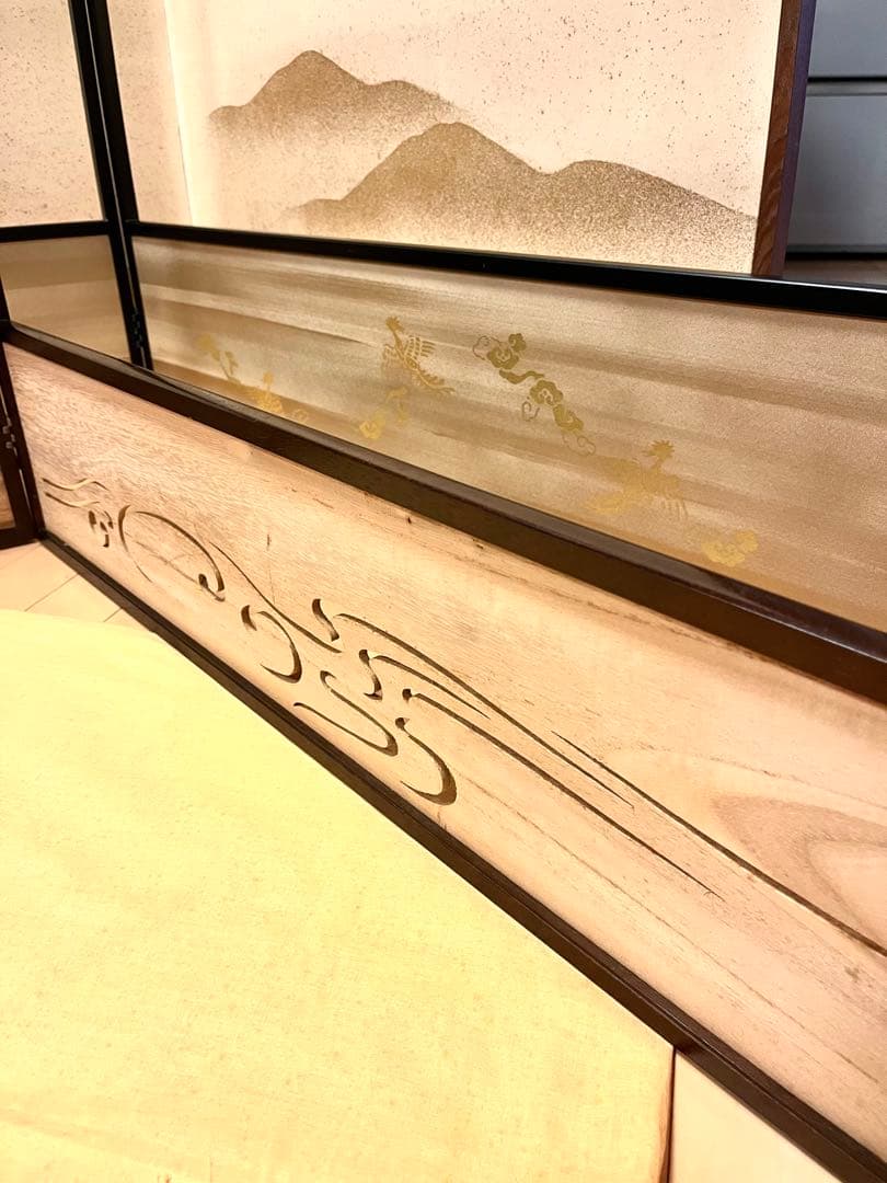 A*C様 茶道具 風炉先屏風 3点まとめて 鳳凰　遠山　波　鵬雲斎好 茶器 裏千