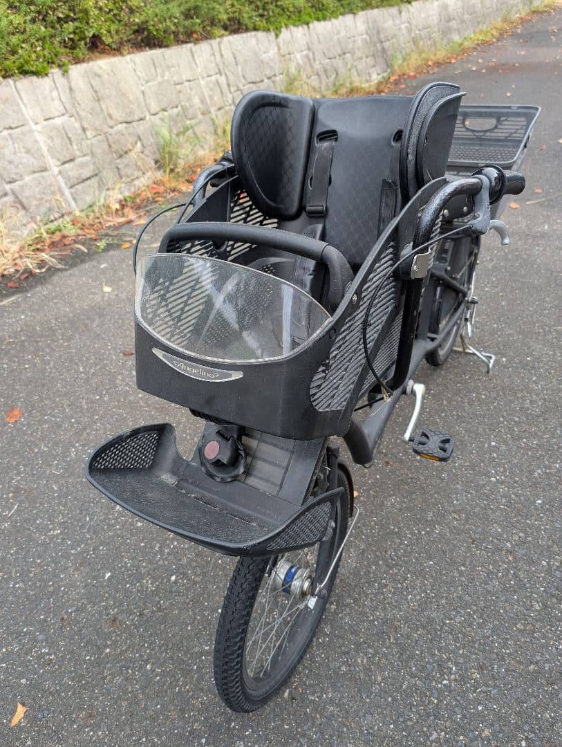 【引取限定】非電動シティサイクル チャイルドシート付 黒　ママチャリ　変速付