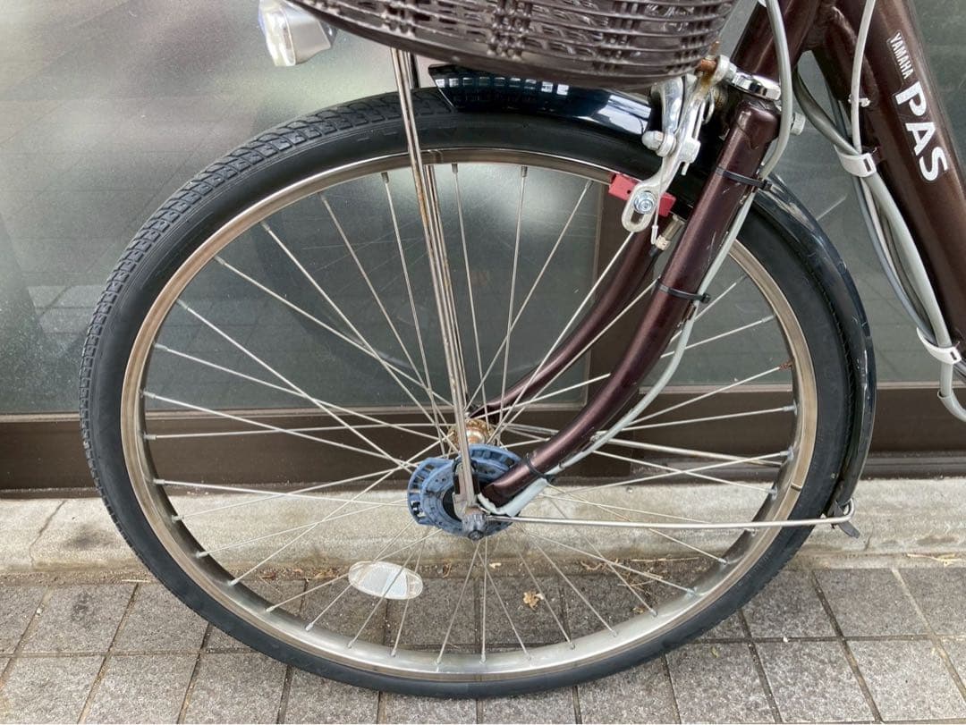 中古電動自転車 PAS 24インチ ブラウン 横浜