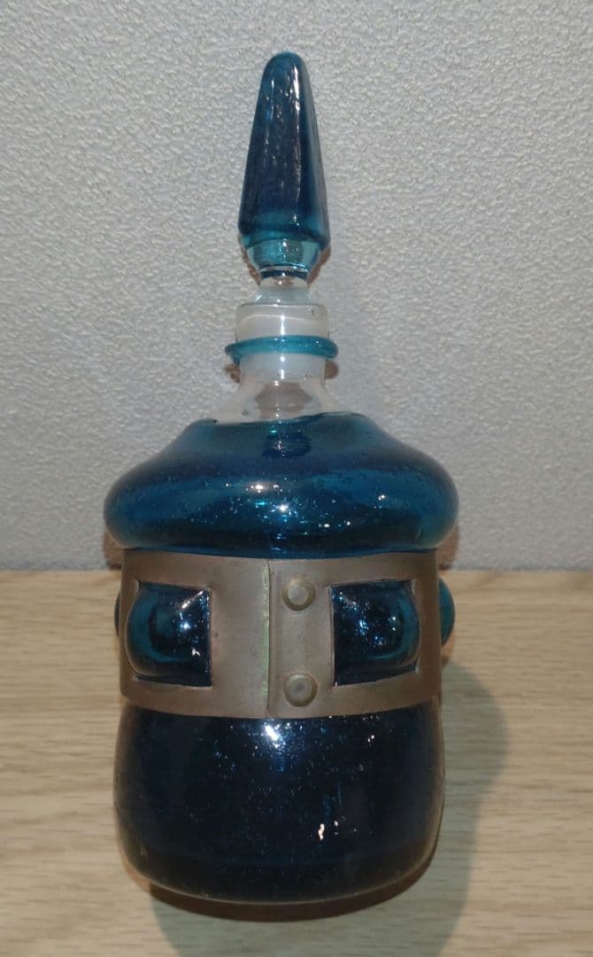 希少・秀逸品!! 小谷ブルー・銅巻き瓶　小谷眞三作品（倉敷ガラス）