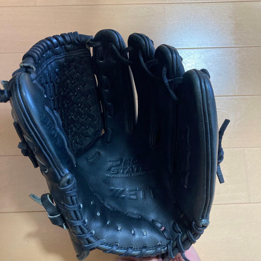 ZETT プロステイタス 右投げ用グローブ 黒 旧ロゴ