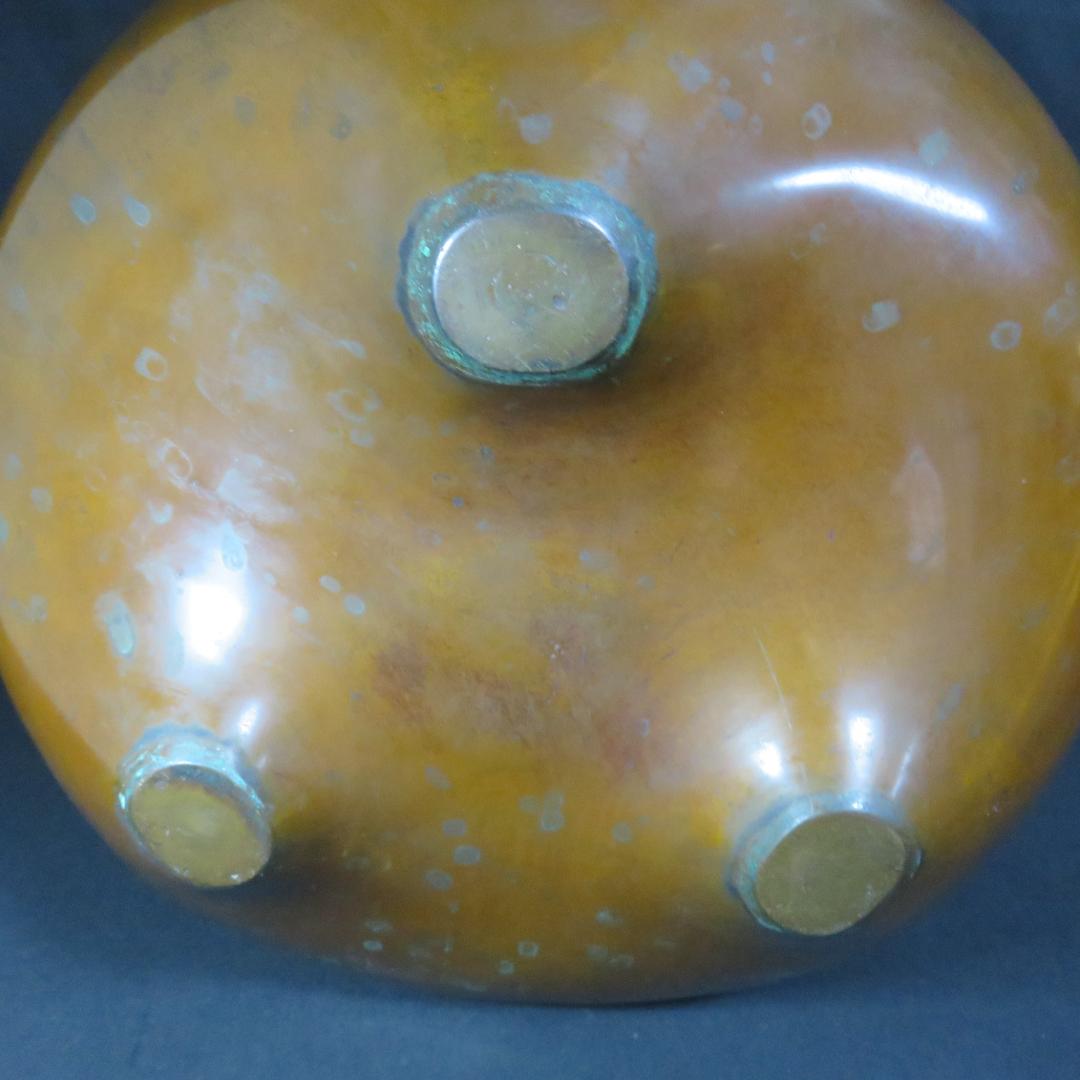 真風炉 茶道具 風炉 唐銅 添朝鮮風炉 金属工芸 湯沸 鉄釜 木箱 銘なし