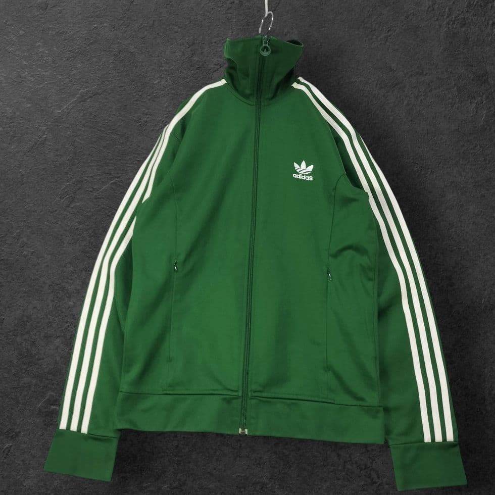 ★人気　アディダス　トラックジャケット　ヨーロッパ　ジャージ　グリーン　L