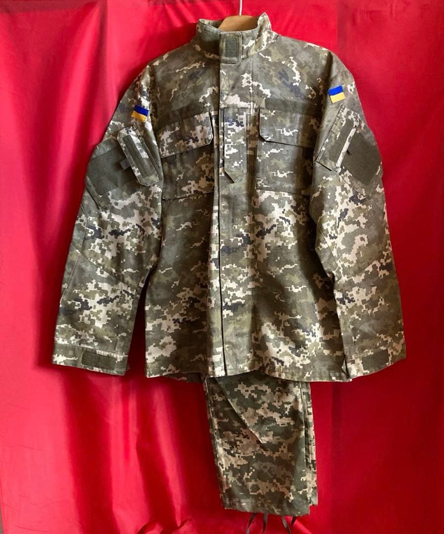 軍MM-14デジタル迷彩戦闘服上下セット国旗章付 XL 実物新同品