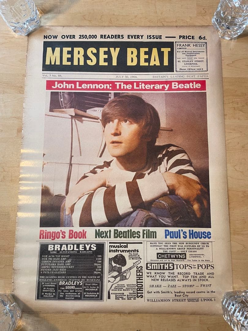 【ザ・ビートルズ MERSEY BEAT記念ポスター4枚セット】