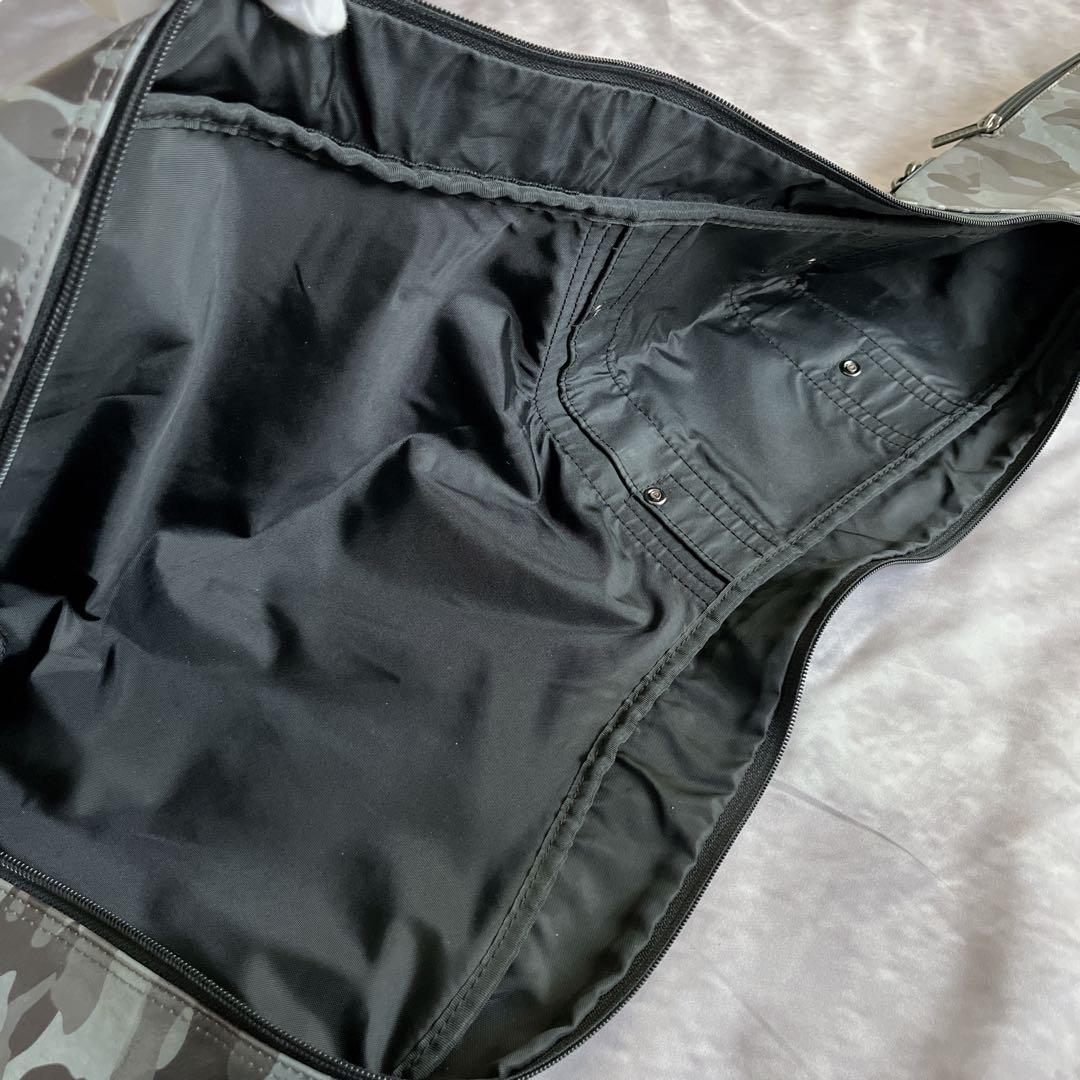 バーニーズニューヨーク　ゴルフバッグ　キャディバッグ　カモフラ　ナイロン　レザー