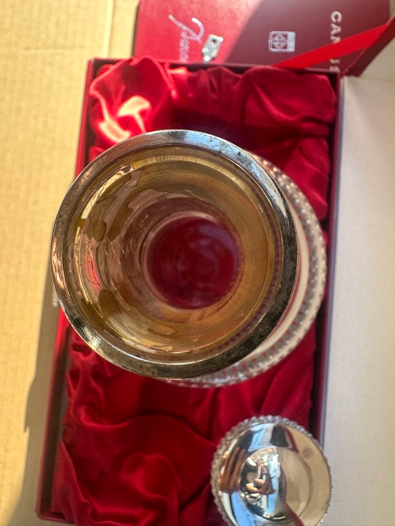 カミュ CAMUS バカラボトル シルバートップ 空瓶 化粧箱