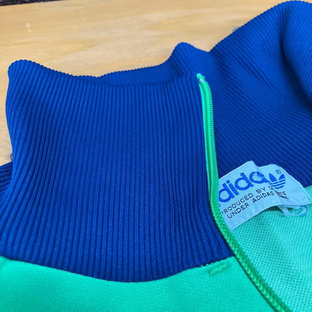 ⑱adidas トラックジャケット 5号70s 80s デサント製 グリーン