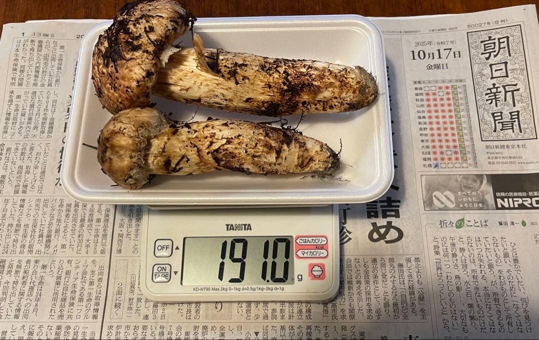 天然★山形県産松茸！