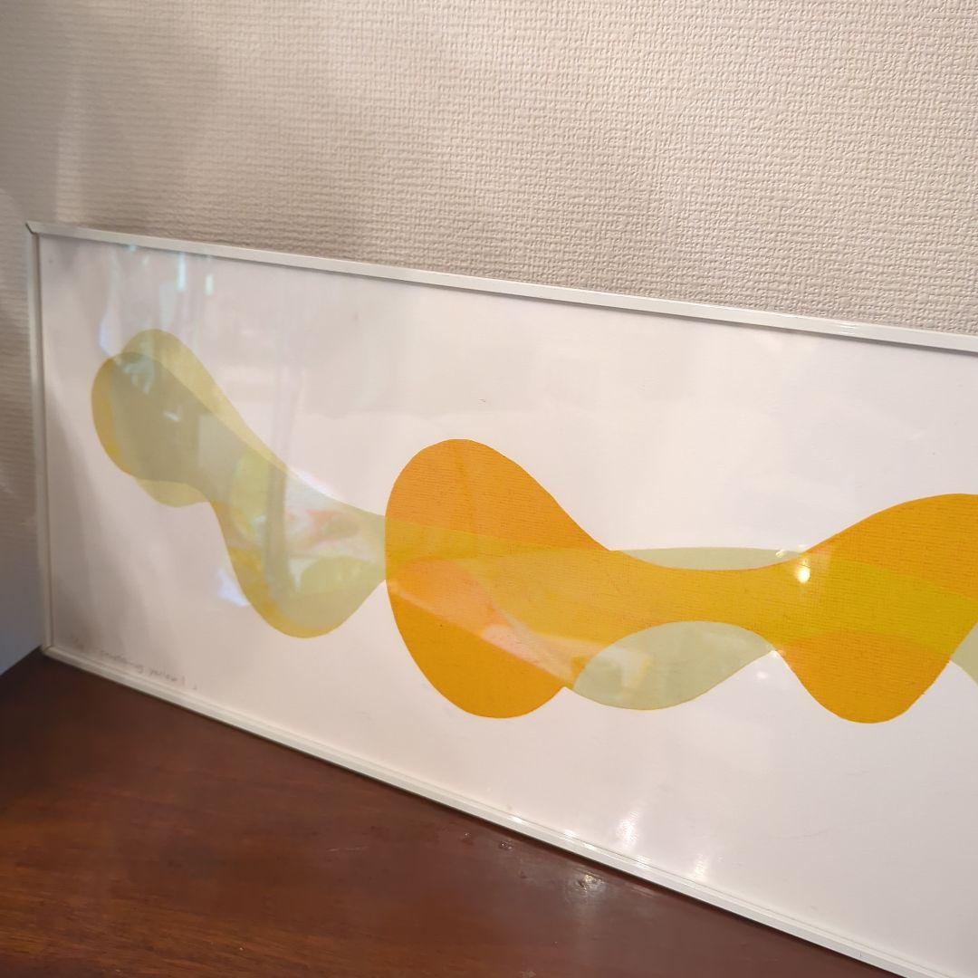 3/15 stretching yellow 1 絵画　28✕74.5　アート