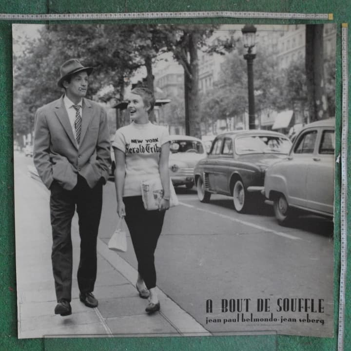 勝手にしやがれ/フランス製映画ポスター/ゴダール/ベルモンド/セバーグ/難有り