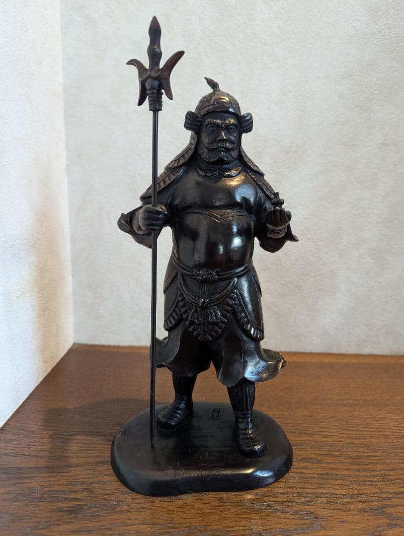 毘沙門天像 お値下げしました! 美品 銅像 金運開運商売繁盛健康長寿高さ30cm