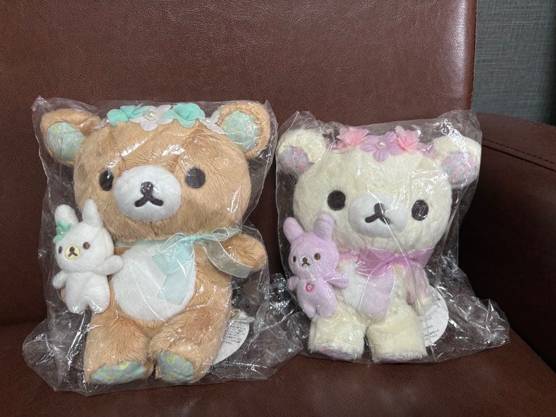 2016年 小花柄 おすわりぬいぐるみ リラックマ コリラックマ タグ付き