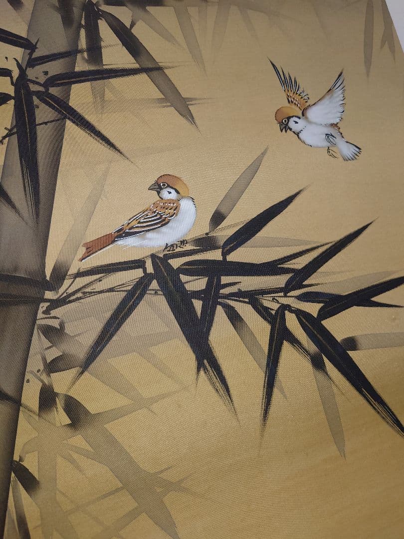 星野國光 墨竹 雀 すずめ スズメ 星野国光