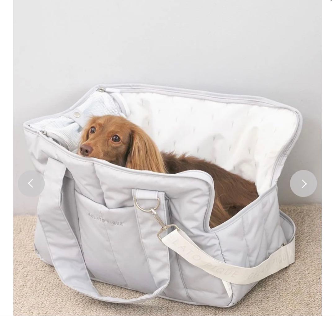 新品同様【ジェラートピケ/gelatopique】キルティングキャリーバッグ