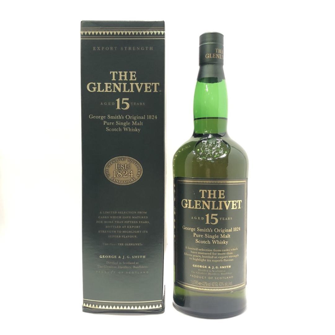 オールドボトル グレンリベット 15年 シングルモルトウイスキー 1L