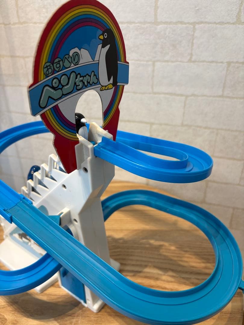 【当時物】電動おすべりペンちゃん　レトロおもちゃ　ペンギン　すべり台