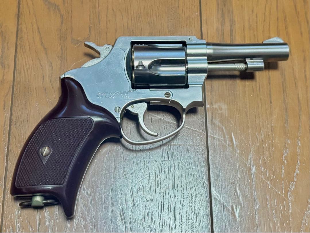 マルシン ポリスリボルバー 77ミリ銃身 シルバーABS ※可変ホップゴムなし