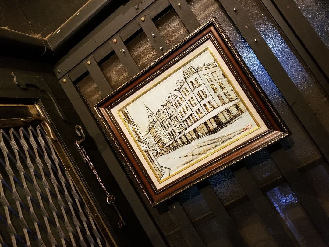 油彩　石川　信　パリの風景　象元会会員　多摩美大卒　背面サイン　額付　絵画