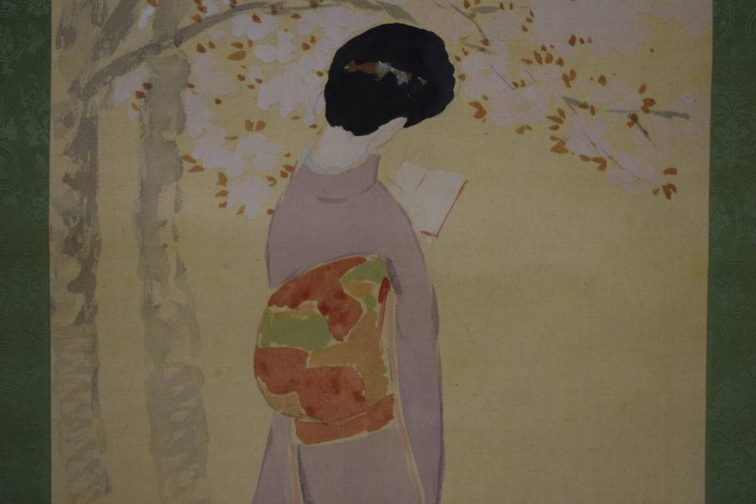 模写/池田輝方/美人画/布袋屋掛軸HG-597