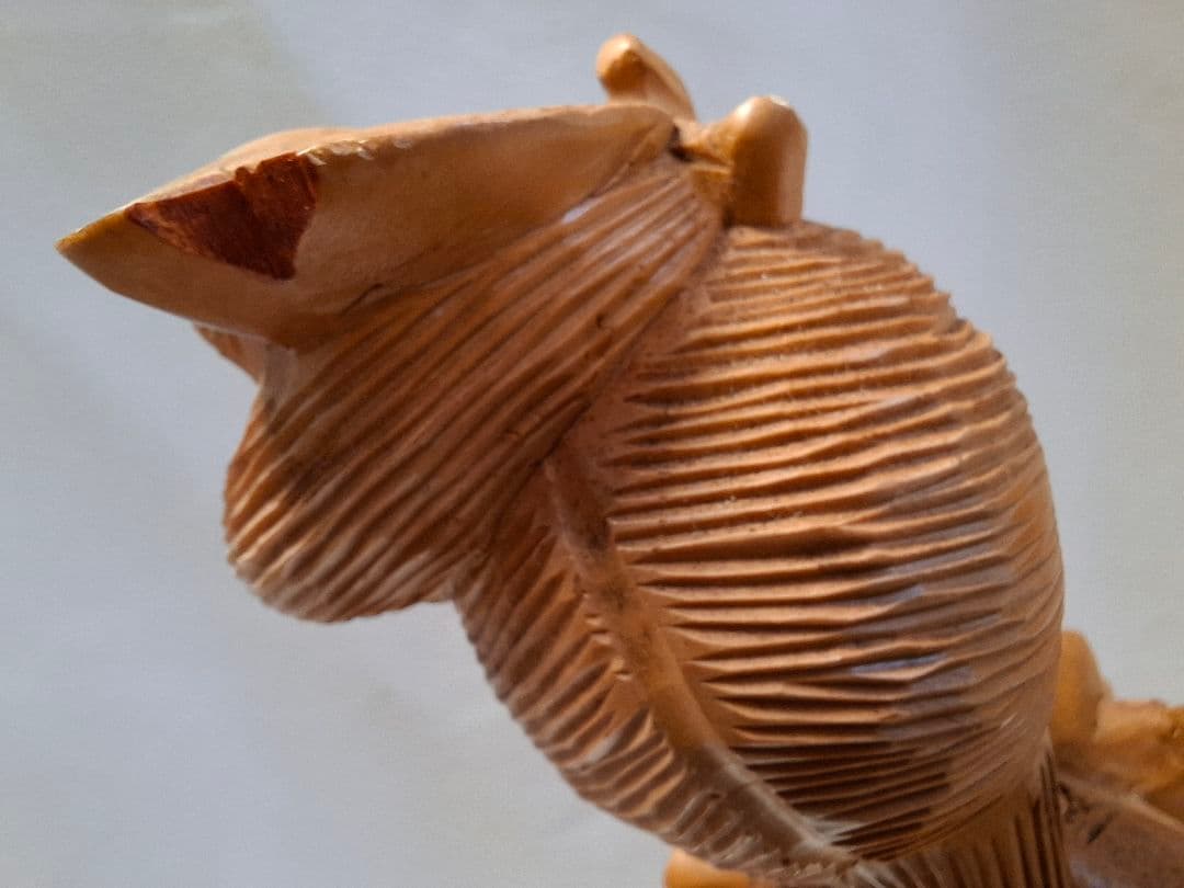 ツゲ木彫り女性像 彫刻 37㎝