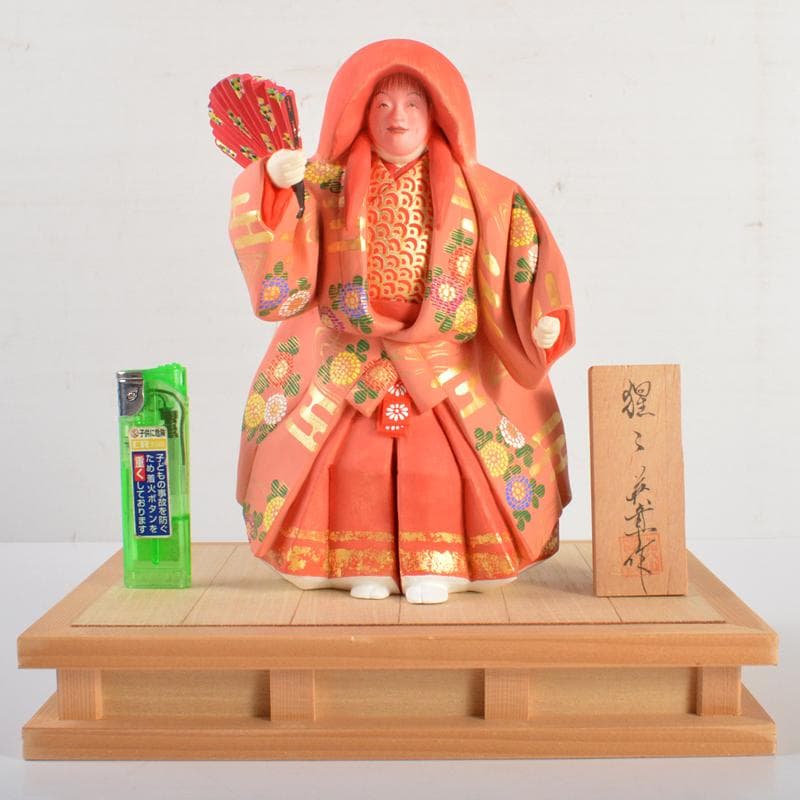 博多人形　日本工芸会正会員　白水英章作　「猩々」　台・立札付　C　R6662B