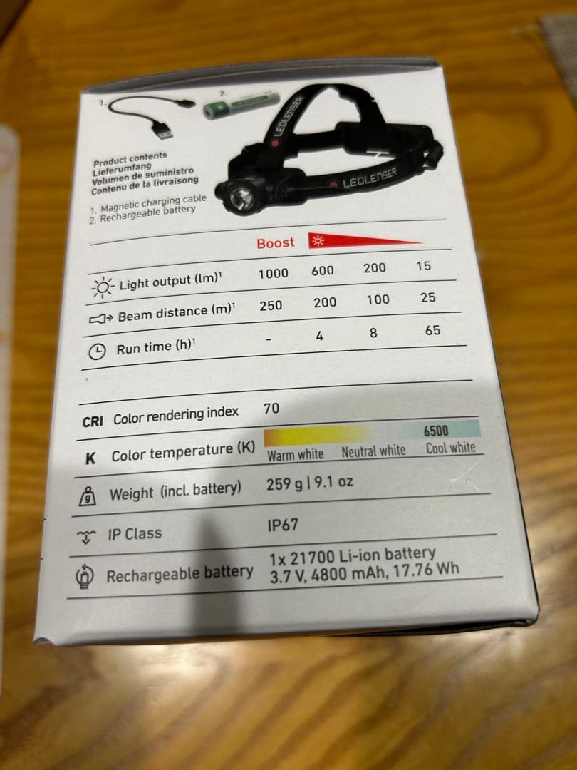 レッドレンザー充電式ヘッドライト　H7R CORE