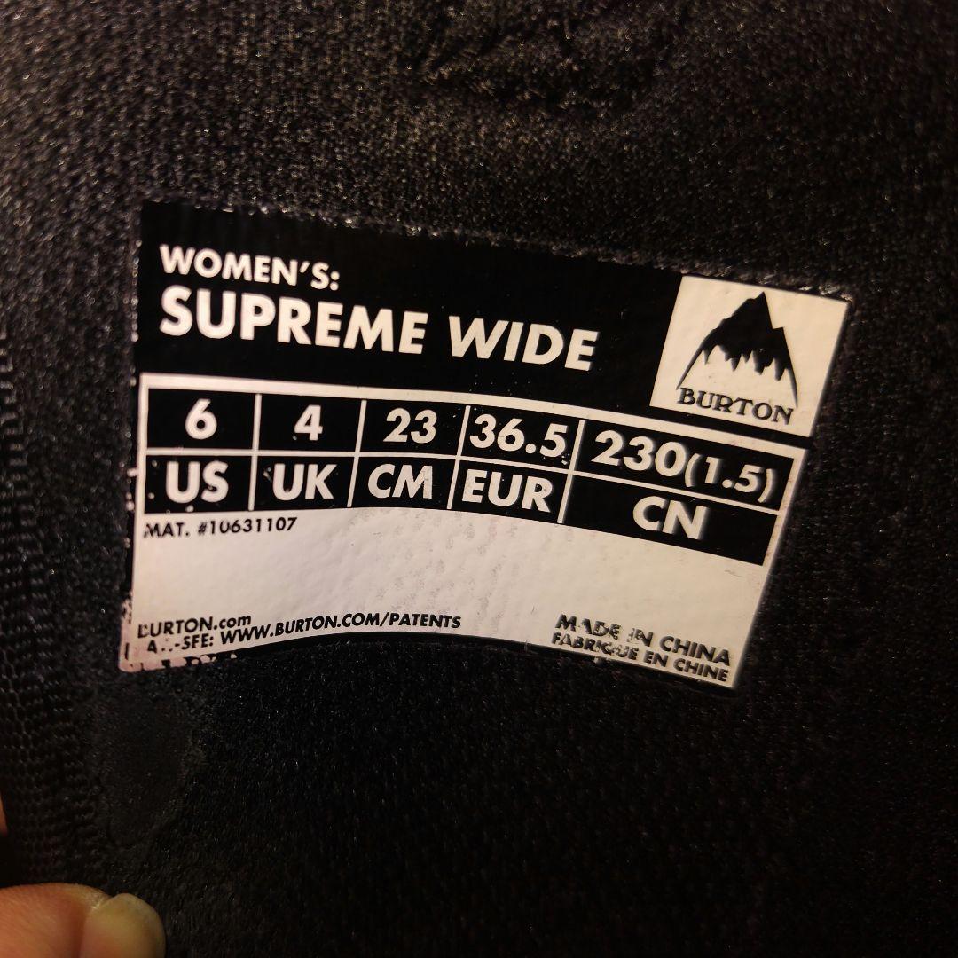 Burton スノーボードブーツ supreme(女性用) 23センチ