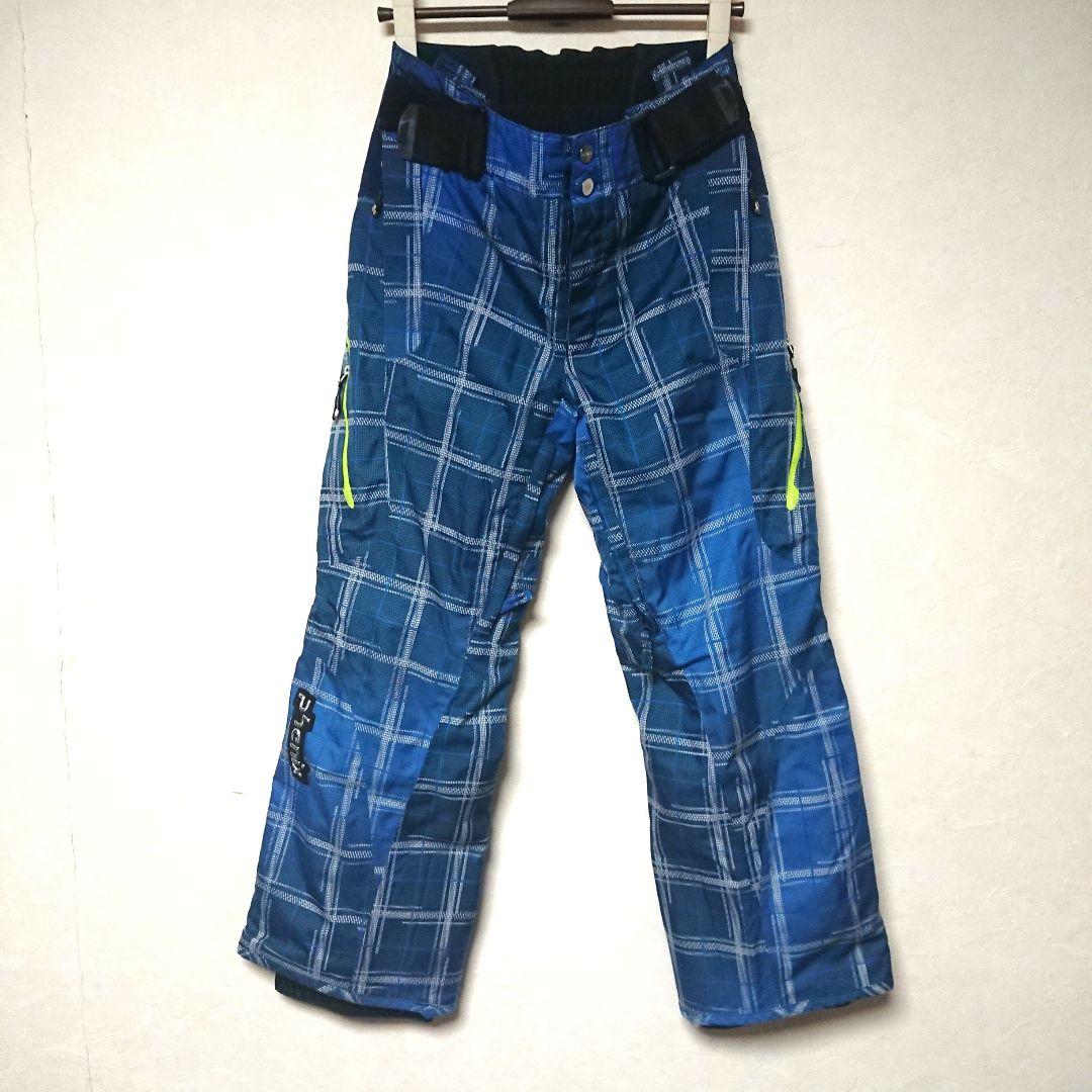 送料無料【Phenix】青チェック柄スキーパンツ S-72