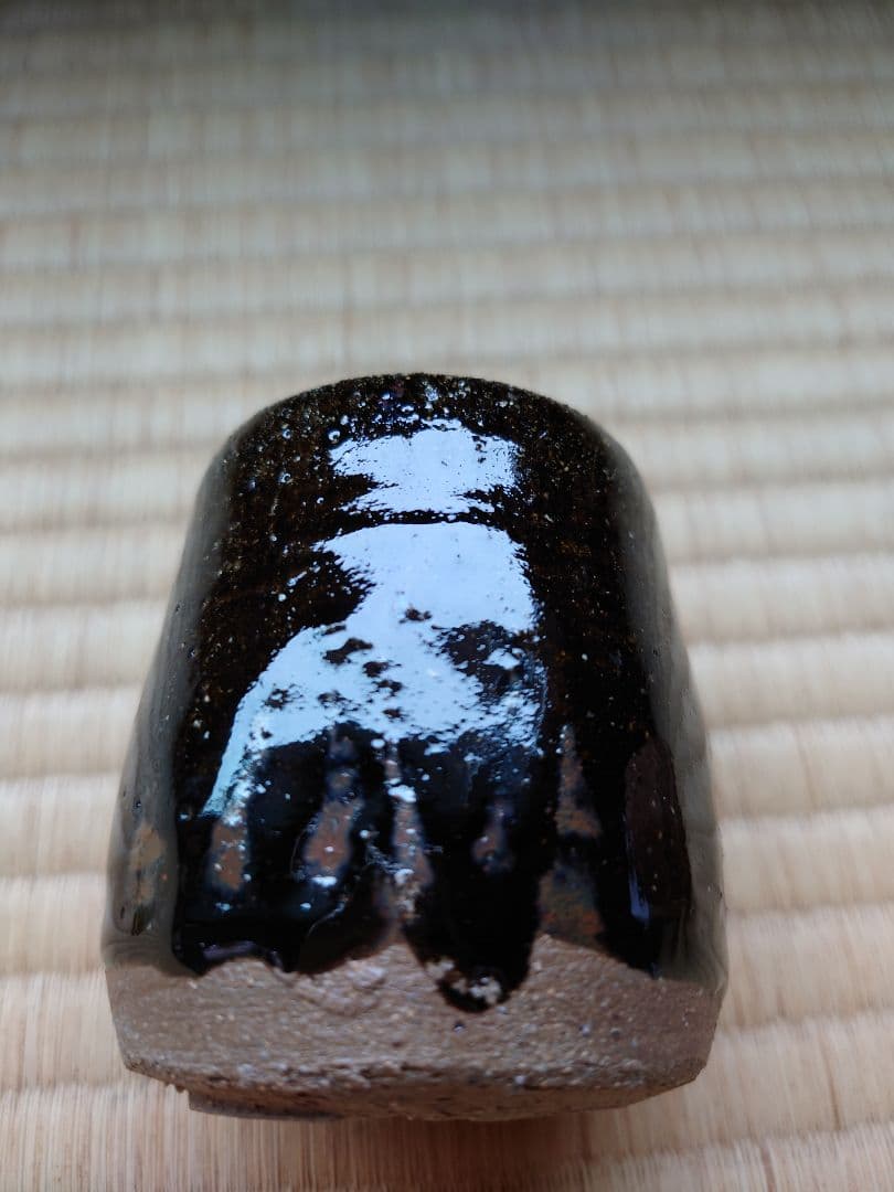 朝鮮唐津茶入、兼中斎ヘラ入り、徳沢守俊作